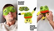 Pepe Sad Frog Toy + Sleep Mask