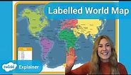 Twinkl Teaches Geography | How to Use a Labelled World Map