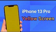 How to Fix iPhone 13 Pro Max Yellow Screen issue