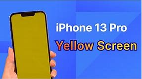 How to Fix iPhone 13 Pro Max Yellow Screen issue
