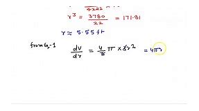 SOLVED: Helium is pumped into a spherical balloon at a rate of 4 cubic feet per second. How fast is the radius increasing after 3 minutes? Note: The volume of a sphere is given by V = (4/3)Ï€r^3.    Rate of change of radius (in feet per second)