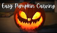 SPOOKY HALLOWEEN PUMPKIN CARVING TUTORIAL: Learn how to carve this easy pumpkin for halloween