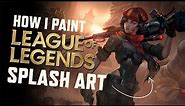 How I paint League of Legends Splash Art - Caitlyn Resistance Splash Art Process