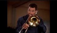 Riker playing the Trombone