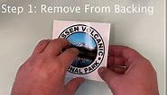 Round U.S Navy Veteran Sticker (United States Navy Vinyl, Naval Vet Seaman Bumper Decal for Cars, Trucks (7 inch) USN Licensed