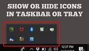 Show or Hide Icons In Taskbar or System Tray in Windows 10