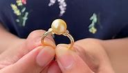 Pearl and Diamond Ring, Simple Promise Rings, Elegant Rings