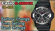 Casio G-Shock GA-200 Battery Change, Time Setting, Band Replacement Tutorial | SolimBD