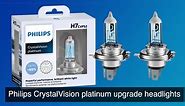 Philips Automotive Lighting H7 CrystalVision Platinum Upgrade Headlight Bulb, Pack of 1