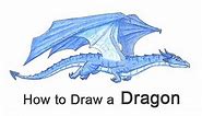 How to Draw a Dragon Flying (Wind Dragon)