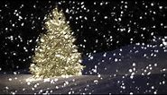 [10 Hours] Slo-Mo Snow falling on Christmas Tree - Video & Audio [1080HD] SlowTV