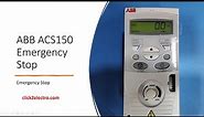 ABB ACS150 Emergency Stop Enable/Disable in English