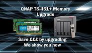 How to upgrade the memory on a QNAP NAS device.