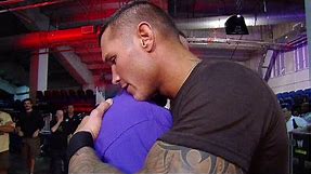 John Cena and Randy Orton share a hug backstage: Raw, November 22, 2010