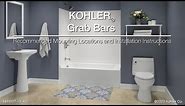 KOHLER Grab Bars - Recommended Mounting Locations and Installation Instructions