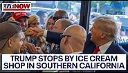 Trump stops by ice cream shop to speak to supporters in California | LiveNOW from FOX