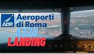 Landing At Fiumicino Airport | Cockpit View | A320 Landing | FCO | LIRF | Airbus A320