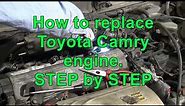 Part 2/11. How to replace Toyota Camry engine STEP by STEP. Years 1991 to 2002. 5S-FE 2.2