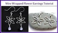 How to Make Flower Earrings - Beginner Tutorial - Easy Wire Wrapped Jewelry Project