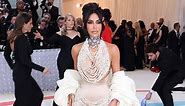 Kim Kardashian turns heads in a pearl dress at 2023 Met Gala