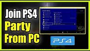 How to JOIN a PS4 Party Chat from your PC (Computer Tutorial)
