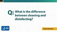 What is the difference between cleaning and disinfecting? | CDC recommends using an EPA-registered household disinfectant to protect against the virus that causes COVID-19. Visit the U.S. Environmental Protection... | By CDC | Facebook