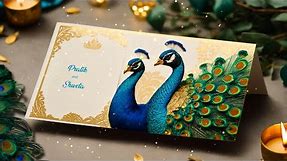 Peacock Theme Wedding Invitation 3D Design Slideshow After Effects Template