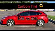 Carbon Tint | 30 Percent Front vs 20 Percent Rear
