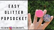Easy Glitter Pop Socket with Crystalac Products | Epoxy Free Pop Socket
