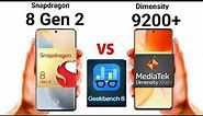 Dimensity 9200+ vs Snapdragon 8Gen2 GeekBench 6 Comparison 🔥🔥🔥