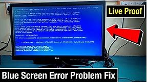 Blue Screen Error Windows 7 Fix | Windows 7 Blue Screen Error Fix | Pc Blue Screen Fix Windows 7