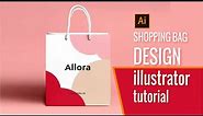 Shopping Bag Design Tutorial | Dieline | How to Make Shopping Bag Layout in Illustrator