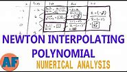 Newton's Divided Differences Interpolation Polynomial Example
