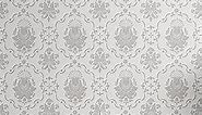 Ambesonne Grey Peel & Stick Wallpaper for Home, Classic Victorian Floral Patterns Tulips Nostalgic Romantic Modern in Vintage Style Bohemian, Self-Adhesive Living Room Kitchen Accent, 13" x 72", Grey