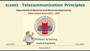 Introduction to Telecommunications - Lecture 1 & 2.