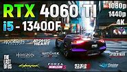 GeForce RTX 4060 Ti 8GB - Test in 10 Games | 1080p | 1440p | 4K |