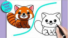 How to Draw a RED PANDA (Easy Step by Step Drawing) #drawing