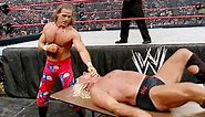 Shawn Michaels drives Ric Flair through a table: WWE Bad Blood 2003