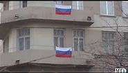 Muscovites Flying Russian Flags