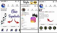 Bio style on instagram || Instagram bio symbols boys & Girls || Insta Bio symbols New Trick 2024