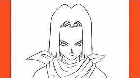 How To Draw Android 17 (Dragon Ball Super)