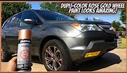ROSE GOLD WHEEL PAINTING WITH DUPLI-COLOR WHEEL PAINT