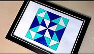Square Geometry Art | Square Geometry Pattern with Painting | Simple Art Drawing | Geometric Design