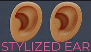 How To Make Stylized Cartoon Ear In Two Minutes - Blender