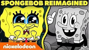 SpongeBob Reimagined As A Chibi Anime, Black & White Cartoon + More! | NCU