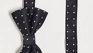 French Connection polka dot bow tie in black | ASOS