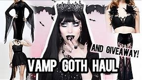 🦇 DEVIL FASHION TRY ON HAUL 🦇 Elegant Romantic and Vampire Goth Outfits *Giveaway* | Vesmedinia