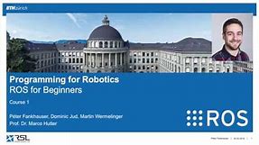 Programming for Robotics (ROS) Course 1