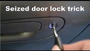 Jammed car door lock key Fix & maintenance