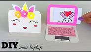 How to make paper laptop / DIY Miniature laptop / Origami laptop /Paper crafts /Origami paper craft
